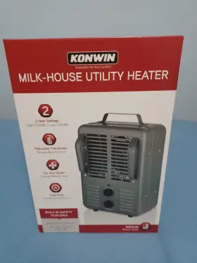 Fh1500 Konwin Milkhouse Utility Heater 1300/ 1500 Watt Steel Body Brand New