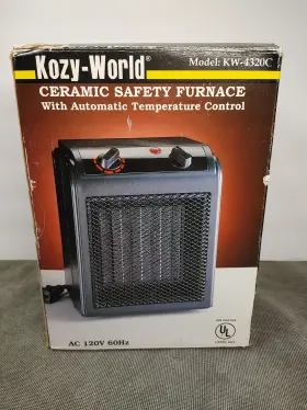 Kw-4340c Kozy World Kw-4320c Kozy-world Ceramic Safety Furnace Heater Fan 1500w 120v Tip-over Switch