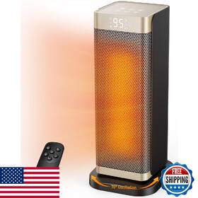 Kqpz B0fp4hpw64 Space Heater For Indoor Use 1500w Electric With Thermostat And 70 Oscilla