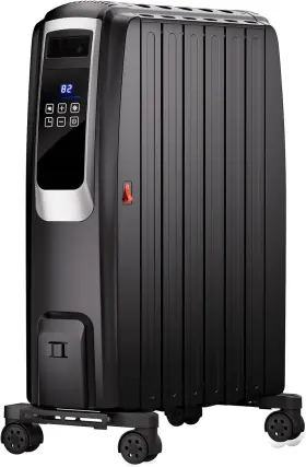 Le-01800 Landeagle Oil Filled Radiator Heater 1500w Electric With Thermostat