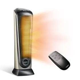 Lasko 046013768001 Oscillating Ceramic Tower Space Heater For Home With Adjustable Thermos