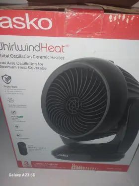 Lasko 046013771841 Whirlwind Heat Orbital Oscillation Ceramic Space Heater With Remote