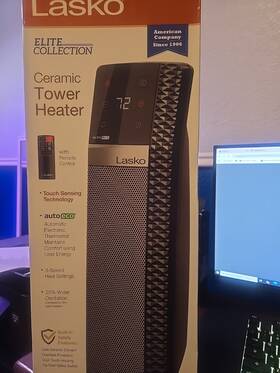 Lasko 1415865 Elite Ceramic Tower Heater With Remote 3 Speed Oscillation Control
