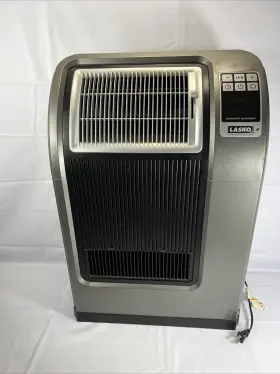 5840 Lasko Cyclonic Digital Ceramic Heater Silver Model No Remote Tested