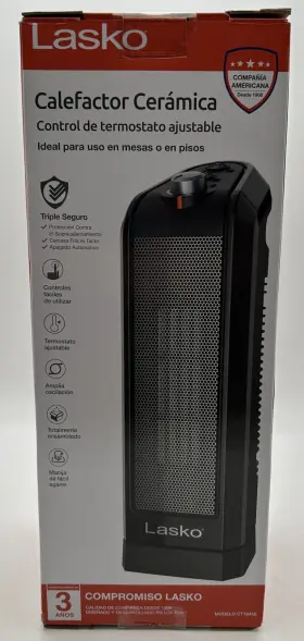 94849629 Lasko Ceramic Tower Space Heater 15.7 Inch Black