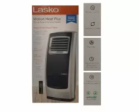 Lasko Cc23185 Motion Heat Plus Whole Room Ceramic Heater Eco Mode 3 Speed 1500 Watts