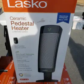 Cs27600 Lasko Digital Ceramic Pedestal Tower Portable Space Heater With Remote 1500w