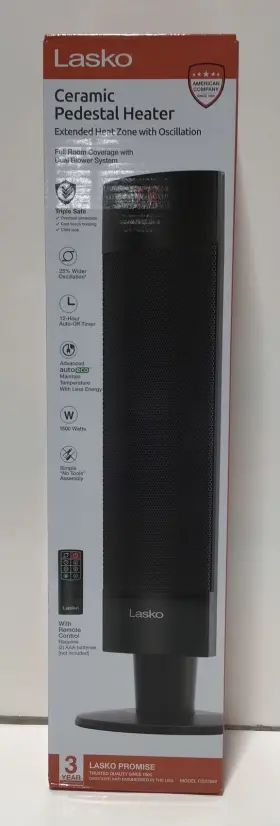 Cs27650 Lasko Ceramic Pedestal Heater Extended Heat Zone With Oscillation