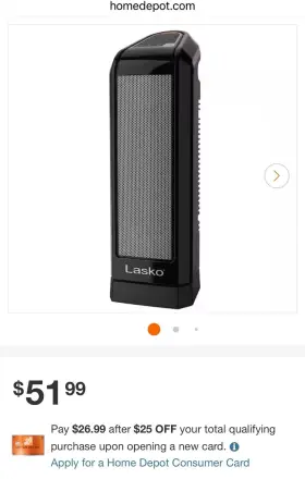 Ct16558 Lasko Electronic Ceramic Heater - Black. Excellent Working Condition. Used
