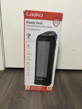 Ct16580 Lasko Ready Heat 1500w Ceramic Tower Heater 16 Inch Oscillating 2-heat Black Ct16580 Lasko Ready Heat 1500w Ceramic Tower Heater 16 Inch Oscillating 2-heat Black