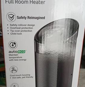 Lasko Ct22450 Autoeco Black Touch Control Tower Heater 2 Heat Settings Child Lock