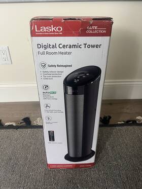 Lasko Cy20250 Digital Ceramic Tower Heater Remote Control Safety