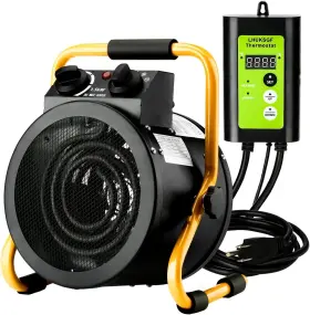 Lhuksgf 763527190516 Greenhouse Heater And Digital Thermostat Controller Fast Heating Electric