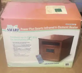 Ls-pp1500-6 Life Smart 857786002014 Power Plus Quartz Infrared 6-element Heater New Open Box