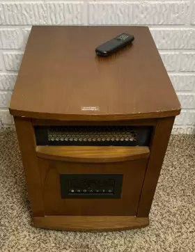 Is-w6-wiqh-m Life Smart Comfort Electric Infrared Heater With Remote Wood Wheels Tested Works