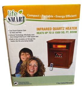 Life Smart Labs Bl1500hh13 1500w Lifesmart Infrared Heater Remote Brand New