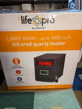 Ls-1000x-6w-in Life Smart Labs Lifesmart Large Room Heater - Black