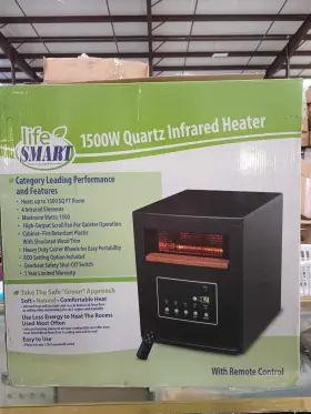 Ls-4p1500-hom Life Smart Labs Lifesmart 1500w Quartz Infrared Heater With Remote
