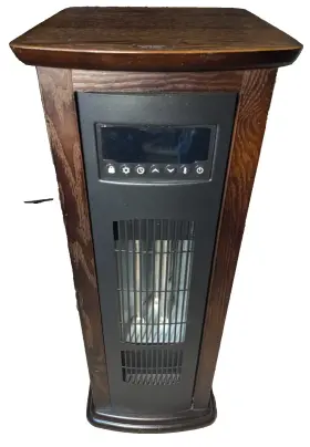 Ls-irtwr-1 Life Smart 26 Inch 3-element Infrared Quartz Wood Tower Heater 1500w