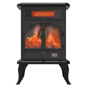 Lifesmart 810078860778 3-sided Flame View Infrared Heater Stove Black