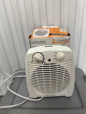 Lifesmart Bns-15k Fan Table Top Forced Heater With Thermostat Untested