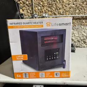 1500w Lifesmart Global 810078860143 Lifepro 8 Element Electric Infrared Quartz Indoor Space Heater