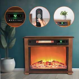 Lifesmart Zcfp2042 Electric Fireplace Heater Remote Control Warming Accessory For Home