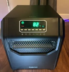 Zcht1001us Lifesmart Digital Infrared Quartz Black Wireless Control Room Heater