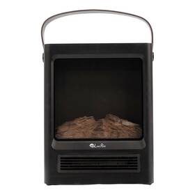 Livepure 907348 15 Inch 1500w Crackle Flame And Glow Heater Fan Black
