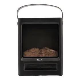 907348 Livepure 15 Inch 1500w Crackle Flame And Glow Heater Fan Black