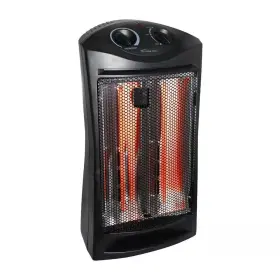 Living Zone 445031018014 1500-watt Black Electric Tower Quartz Infrared Space Heater With Thermostat