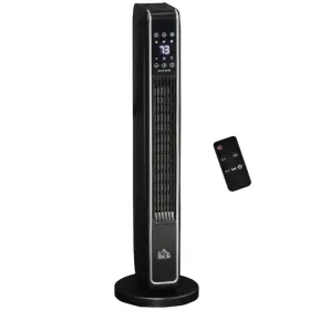 Sa11-427b036 Lukyamzn 29 Inch H 750w/1500 W Black Electric Indoor Tower Ceramic Fan Space Heater With 3