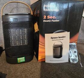 Luminturs J01005 Electric Ptc Fan Heater Portable Hot Air Warmer Bathroom Living Room Heating