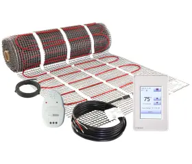 Luxheat 677355676428 10 Sqft Mat Kit 120v Electric Radiant Floor Heating System For Under Tile S