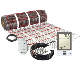 Luxheat 677355709874 25 Sqft Mat Kit 120v Electric Radiant Floor Heating System For Under