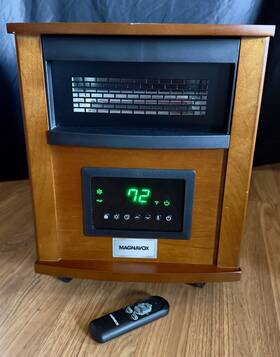 Magnavox Mg-mt018n10-oak Infrared Quartz Heater Mg-mt0018n10 Oak With Remote 1500w