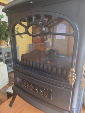 Magnavox Mg-mt1288 3-element Infrared Heater 5120 Btu Overheat Thermostat Flame Effect