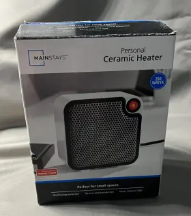 Dq1723-w Mainstays Personal Ceramic Heater 250 Watts White Used