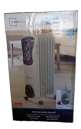 Mainstays Ho-0270w Portable Oil Filled Radiator Heater - White