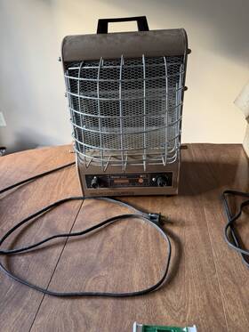 Markel 1604519 Nutone Portable Electric Space Heater 115v 2 Heat Dial/switch Brown