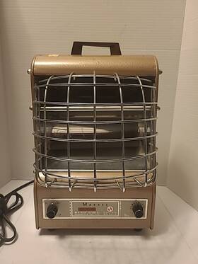Markel 197tn Vintage Fan-glo Heetaire Model Space Heater With Neo-glo Element