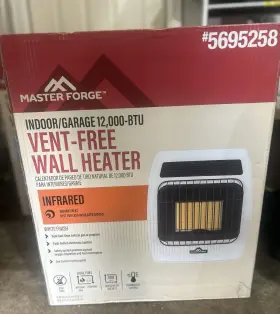 Ir12dmf Master Forge 12000 -btu Wall -mount Indoor Natural Gas Or Lp Vent Heater