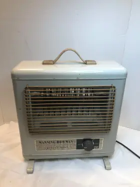 7m22 Mcgraw Edison Co. Vintage Manning Bowman Electric Space Heater - Works
