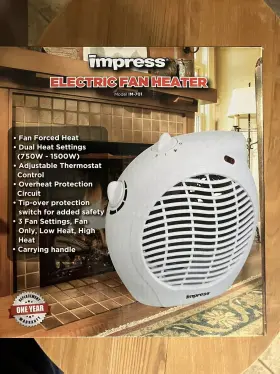 93578954m Megagoods Inc Impress 1500-watt Compact Fans Heater Fan