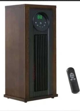 Members Mark 990290435 23 Inch 3-element Infrared Wood Tower Heater With Uv Led Light