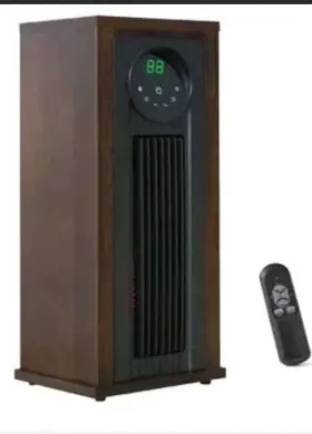 990290435 Members Mark 23 Inch 3-element Infrared Wood Tower Heater With Uv Led Light