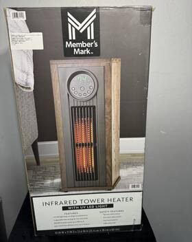 Members Mark Mm7ht1216nuv Infrared Tower Heater Uv Led Remote Oscillation