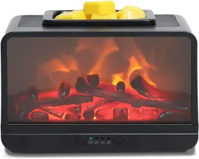 Me-usb024 Mepllivs Dynamics Flame Fireplace Electric Wax Melt Warmer Ptc Heating Black