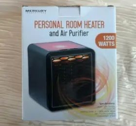 Mi-rh101-138 Merkury Personal Room Heater And Air Purifier 1200 Watts With Color Changing Light