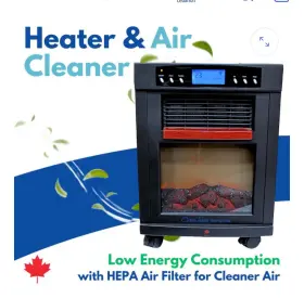 F227500 Microlux Mini Heater Fireplace And Air Purifier Cleaner